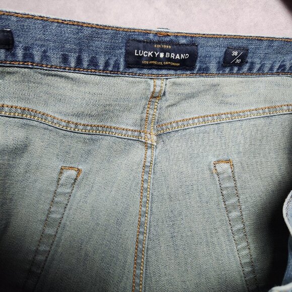 Lucky Brand 410 Athletic Slim Jeans Mens 38x30 Denim Stretch Candiani Casual - Picture 15 of 16